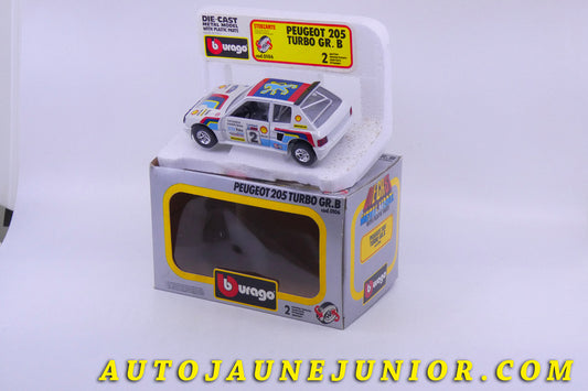 Le Burago Peugeot 205 turbo 16 est en vente sur Auto Jaune Junior ! Découvrez nos collections de diecast Minialuxe, CIJ, C-I-J, JRD, J-R-D,  Matchbox, Majorette… AutoJaune Junior ; AutoJauneJunior.com : LE site de partage pour les passionés de miniatures et collectionneurs de jouets anciens ! 