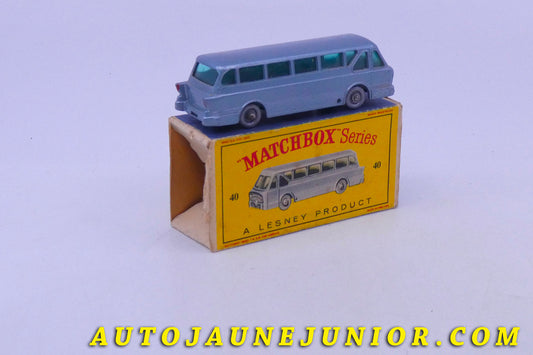 Le Matchbox Leyland Tiger Coach est en vente sur Auto Jaune Junior ! Découvrez nos collections de diecast Minialuxe, CIJ, C-I-J, JRD, J-R-D,  Matchbox, Majorette… AutoJaune Junior ; AutoJauneJunior.com : LE site de partage pour les passionés de miniatures et collectionneurs de jouets anciens ! 