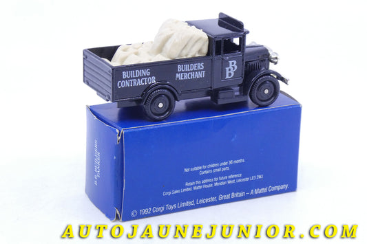 Le Corgi Toys Morris Camion Ridelles "BB Builders" est en vente sur Auto Jaune Junior ! Découvrez nos collections de diecast Minialuxe, CIJ, C-I-J, JRD, J-R-D,  Matchbox, Majorette… AutoJaune Junior ; AutoJauneJunior.com : LE site de partage pour les passionés de miniatures et collectionneurs de jouets anciens ! 