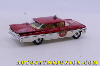 Le Corgi Toys Chevrolet Impala fire chief est en vente sur Auto Jaune Junior ! Découvrez nos collections de diecast Minialuxe, CIJ, C-I-J, JRD, J-R-D,  Matchbox, Majorette… AutoJaune Junior ; AutoJauneJunior.com : LE site de partage pour les passionés de miniatures et collectionneurs de jouets anciens ! 