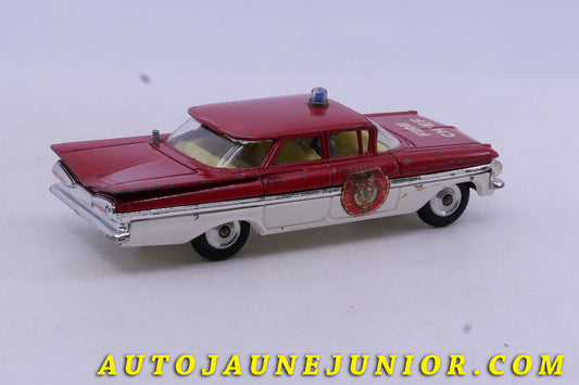 Le Corgi Toys Chevrolet Impala fire chief est en vente sur Auto Jaune Junior ! Découvrez nos collections de diecast Minialuxe, CIJ, C-I-J, JRD, J-R-D,  Matchbox, Majorette… AutoJaune Junior ; AutoJauneJunior.com : LE site de partage pour les passionés de miniatures et collectionneurs de jouets anciens ! 