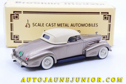 Le #2412 - Brooklin - Cadillac - V16 Convertible -1940 est en vente sur Auto Jaune Junior ! Découvrez nos collections de diecast Minialuxe, CIJ, C-I-J, JRD, J-R-D,  Matchbox, Majorette… AutoJauneJunior.com : le site de vente en ligne et de partage pour les passionés de miniatures et collectionneurs de jouets anciens ! Des centaines de modèles en vente, et des nouveautés mises en ligne chaque jour à 21h00 !