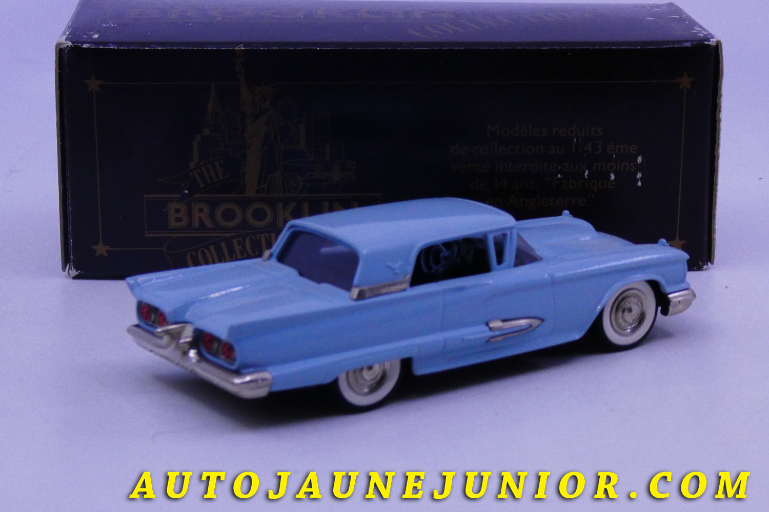 Le #2418 - Brooklin - Ford - Thunderbird 1959 Hard Top Coupé est en vente sur Auto Jaune Junior ! Découvrez nos collections de diecast Minialuxe, CIJ, C-I-J, JRD, J-R-D,  Matchbox, Majorette… AutoJauneJunior.com : le site de vente en ligne et de partage pour les passionés de miniatures et collectionneurs de jouets anciens ! Des centaines de modèles en vente, et des nouveautés mises en ligne chaque jour à 21h00 !