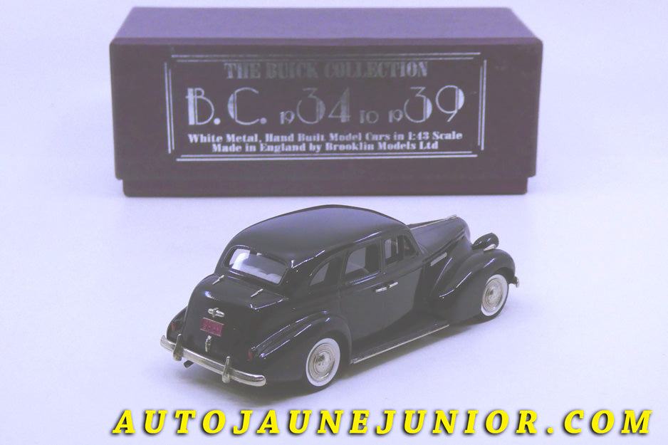 Le #2433 - Brooklin - Buick - Century - 4 Doors Sedan, M61 "black " 1939.  est en vente sur Auto Jaune Junior ! Découvrez nos collections de diecast Minialuxe, CIJ, C-I-J, JRD, J-R-D,  Matchbox, Majorette… AutoJauneJunior.com : le site de vente en ligne et de partage pour les passionés de miniatures et collectionneurs de jouets anciens ! Des centaines de modèles en vente, et des nouveautés mises en ligne chaque jour à 21h00 !