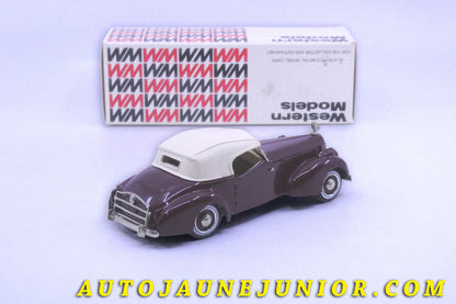 Le #2434 - Western Model - Packard - Darrin Super 8 Victoria "1940" est en vente sur Auto Jaune Junior ! Découvrez nos collections de diecast Minialuxe, CIJ, C-I-J, JRD, J-R-D,  Matchbox, Majorette… AutoJauneJunior.com : le site de vente en ligne et de partage pour les passionés de miniatures et collectionneurs de jouets anciens ! Des centaines de modèles en vente, et des nouveautés mises en ligne chaque jour à 21h00 !