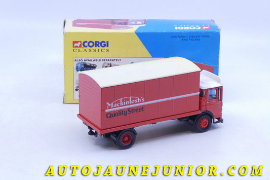 Le #2609 - Corgi Toys - AEC - Camion Fourgon "Mackintosh's" est en vente sur Auto Jaune Junior ! Découvrez nos collections de diecast Minialuxe, CIJ, C-I-J, JRD, J-R-D,  Matchbox, Majorette… AutoJauneJunior.com : le site de vente en ligne et de partage pour les passionés de miniatures et collectionneurs de jouets anciens ! Des centaines de modèles en vente, et des nouveautés mises en ligne chaque jour à 21h00 !