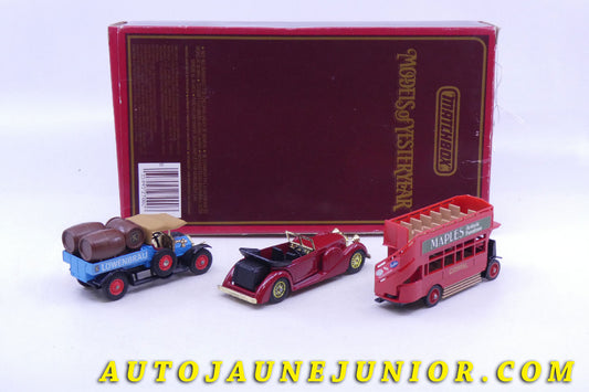 Le #2810 - Matchbox - Ensemble de constructeurs différents - Edition Limité 3 pièces  est en vente sur Auto Jaune Junior ! Découvrez nos collections de diecast Minialuxe, CIJ, C-I-J, JRD, J-R-D,  Matchbox, Majorette… AutoJauneJunior.com : le site de vente en ligne et de partage pour les passionés de miniatures et collectionneurs de jouets anciens ! Des centaines de modèles en vente, et des nouveautés mises en ligne chaque jour à 21h00 !