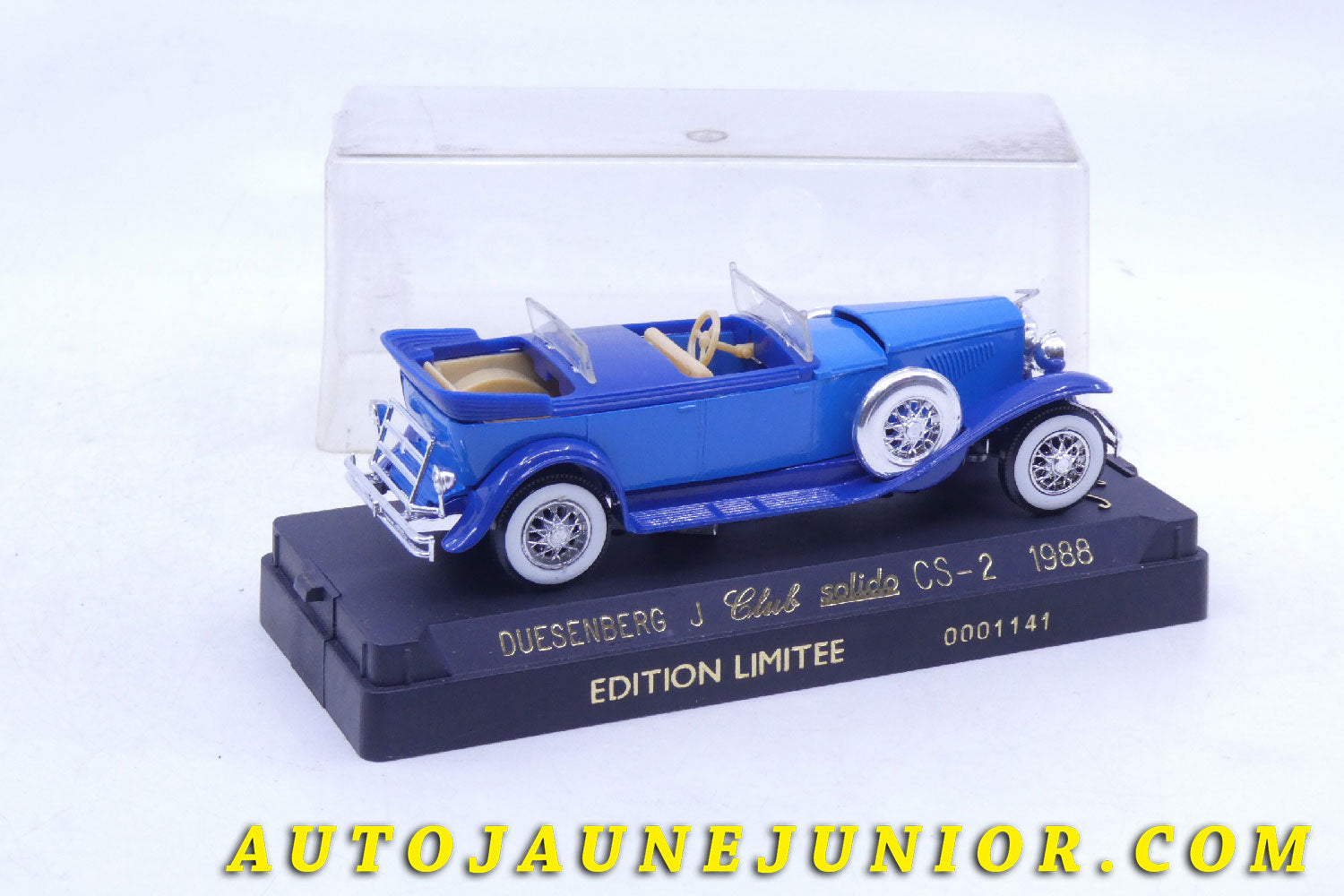 Le #2822 - Solido - Duesenberg - Cabriolet J -édition limitée pour le club Solido. Série limitée et numérotées. est en vente sur Auto Jaune Junior ! Découvrez nos collections de diecast Minialuxe, CIJ, C-I-J, JRD, J-R-D,  Matchbox, Majorette… AutoJauneJunior.com : le site de vente en ligne et de partage pour les passionés de miniatures et collectionneurs de jouets anciens ! Des centaines de modèles en vente, et des nouveautés mises en ligne chaque jour à 21h00 !