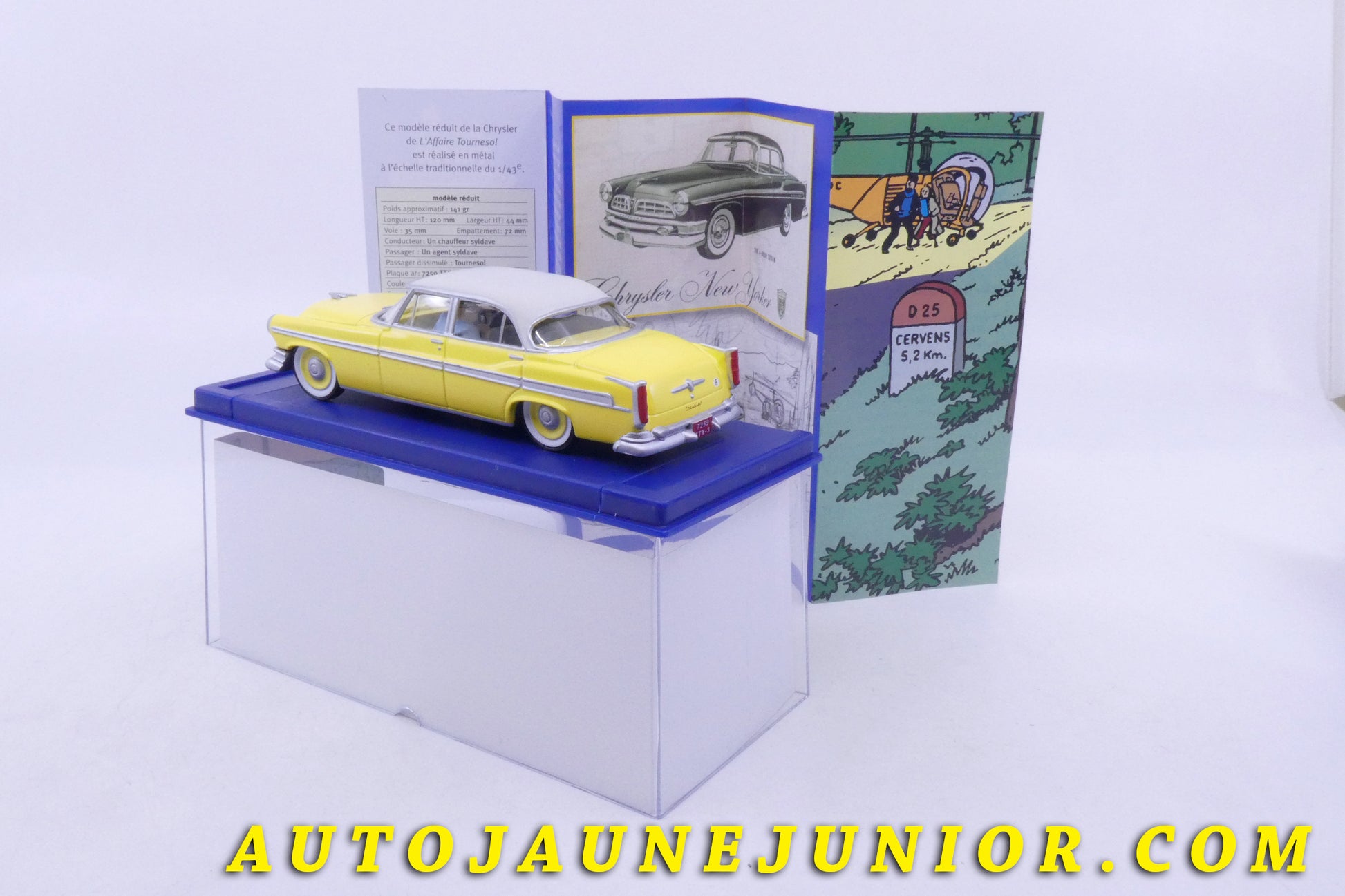 Le Atlas Chrysler New Yorker -  L'affaire Tournesol est en vente sur Auto Jaune Junior ! Découvrez nos collections de diecast Minialuxe, CIJ, C-I-J, JRD, J-R-D,  Matchbox, Majorette… AutoJaune Junior ; AutoJauneJunior.com : LE site de partage pour les passionés de miniatures et collectionneurs de jouets anciens ! 