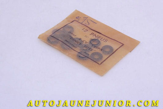 Le Dinky Toys Pneus Vespa Sachet 12 pneus Luxe - Pour 2CV Vespa est en vente sur Auto Jaune Junior ! Découvrez nos collections de diecast Minialuxe, CIJ, C-I-J, JRD, J-R-D,  Matchbox, Majorette… AutoJaune Junior ; AutoJauneJunior.com : LE site de partage pour les passionés de miniatures et collectionneurs de jouets anciens ! 