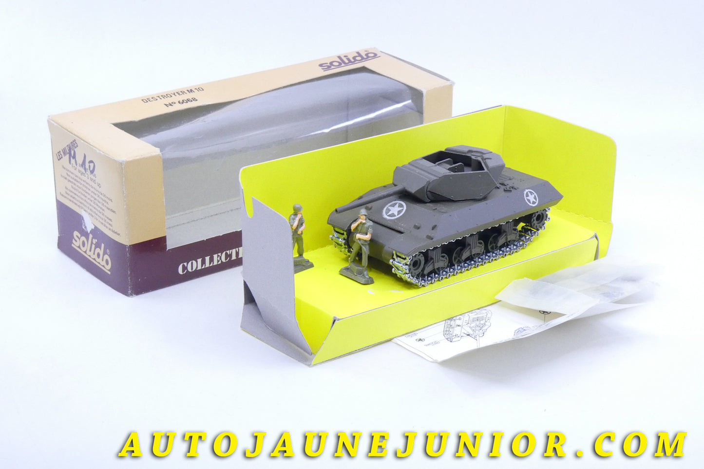Le Solido Char Destroyer M10 est en vente sur Auto Jaune Junior ! Découvrez nos collections de diecast Minialuxe, CIJ, C-I-J, JRD, J-R-D,  Matchbox, Majorette… AutoJaune Junior ; AutoJauneJunior.com : LE site de partage pour les passionés de miniatures et collectionneurs de jouets anciens ! 