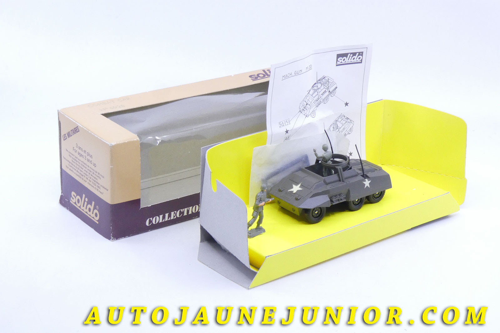 Le #3503 - Solido - Ford - Combar Car M20 US Army est en vente sur Auto Jaune Junior ! Découvrez nos collections de diecast Minialuxe, CIJ, C-I-J, JRD, J-R-D,  Matchbox, Majorette… AutoJauneJunior.com : le site de vente en ligne et de partage pour les passionés de miniatures et collectionneurs de jouets anciens ! Des centaines de modèles en vente, et des nouveautés mises en ligne chaque jour à 21h00 !