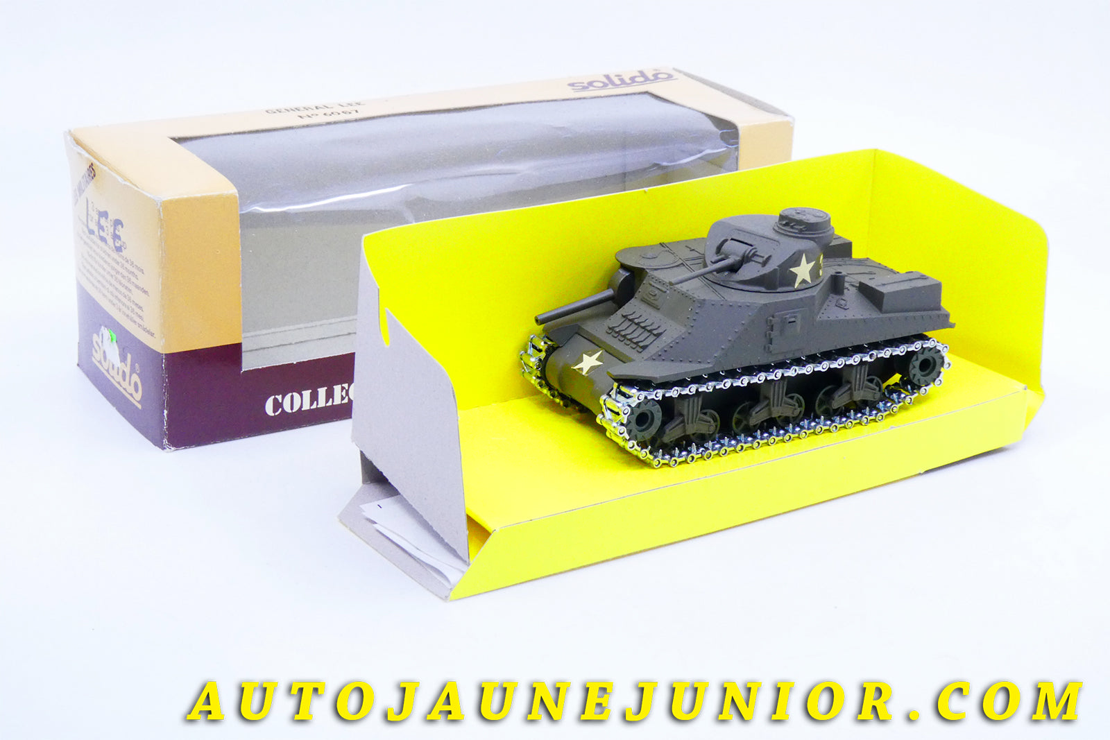 Le #3515 - Solido - Char - General Lee est en vente sur Auto Jaune Junior ! Découvrez nos collections de diecast Minialuxe, CIJ, C-I-J, JRD, J-R-D,  Matchbox, Majorette… AutoJauneJunior.com : le site de vente en ligne et de partage pour les passionés de miniatures et collectionneurs de jouets anciens ! Des centaines de modèles en vente, et des nouveautés mises en ligne chaque jour à 21h00 !