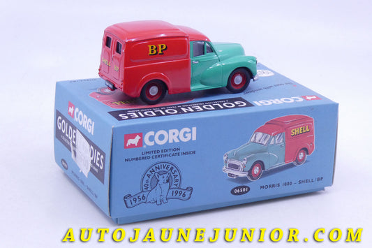 Le #3725 - Corgi Toys - Morris - Fourgonette 1000 "Shell" est en vente sur Auto Jaune Junior ! Découvrez nos collections de diecast Minialuxe, CIJ, C-I-J, JRD, J-R-D,  Matchbox, Majorette… AutoJauneJunior.com : le site de vente en ligne et de partage pour les passionés de miniatures et collectionneurs de jouets anciens ! Des centaines de modèles en vente, et des nouveautés mises en ligne chaque jour à 21h00 !