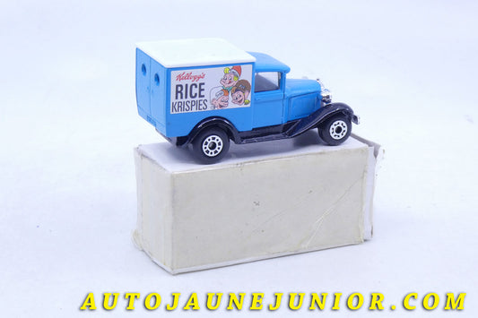Le #3728 - Matchbox - Ford - Fourgon A 1929 "Rice Krispies b- Kellog's"  est en vente sur Auto Jaune Junior ! Découvrez nos collections de diecast Minialuxe, CIJ, C-I-J, JRD, J-R-D,  Matchbox, Majorette… AutoJauneJunior.com : le site de vente en ligne et de partage pour les passionés de miniatures et collectionneurs de jouets anciens ! Des centaines de modèles en vente, et des nouveautés mises en ligne chaque jour à 21h00 !