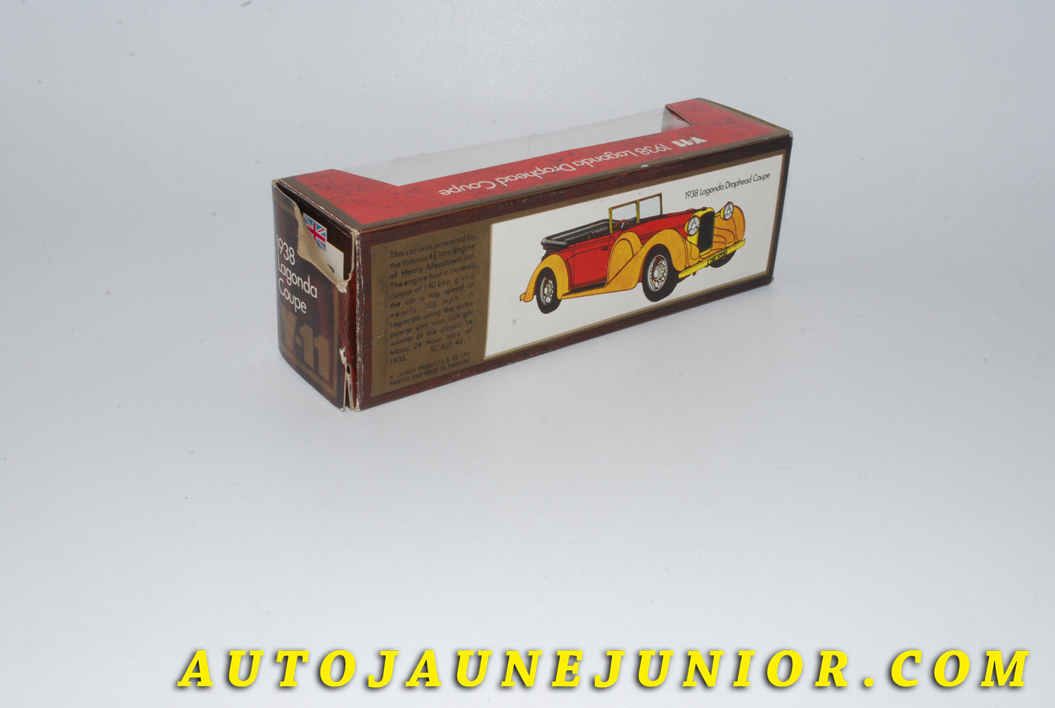 Le #3750 - Matchbox - Lagonda - Drophead Coupé "1938" est en vente sur Auto Jaune Junior ! Découvrez nos collections de diecast Minialuxe, CIJ, C-I-J, JRD, J-R-D,  Matchbox, Majorette… AutoJauneJunior.com : le site de vente en ligne et de partage pour les passionés de miniatures et collectionneurs de jouets anciens ! Des centaines de modèles en vente, et des nouveautés mises en ligne chaque jour à 21h00 !