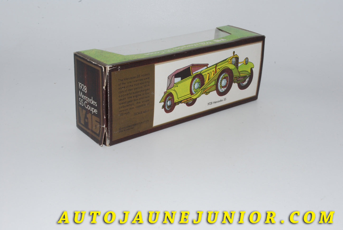 Le #3767 - Matchbox - Mercedes - SS coupé "1928" est en vente sur Auto Jaune Junior ! Découvrez nos collections de diecast Minialuxe, CIJ, C-I-J, JRD, J-R-D,  Matchbox, Majorette… AutoJauneJunior.com : le site de vente en ligne et de partage pour les passionés de miniatures et collectionneurs de jouets anciens ! Des centaines de modèles en vente, et des nouveautés mises en ligne chaque jour à 21h00 !