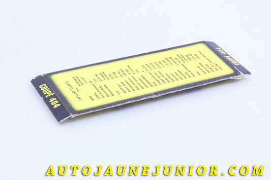 Le #3986 - Norev - Peugeot - Socle Coupé 404 est en vente sur Auto Jaune Junior ! Découvrez nos collections de diecast Minialuxe, CIJ, C-I-J, JRD, J-R-D,  Matchbox, Majorette… AutoJauneJunior.com : le site de vente en ligne et de partage pour les passionés de miniatures et collectionneurs de jouets anciens ! Des centaines de modèles en vente, et des nouveautés mises en ligne chaque jour à 21h00 !