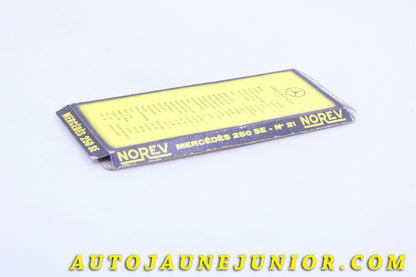 Le #3988 - Norev - Mercedes - Socle original boite Mica - 250 SE berline ( est en vente sur Auto Jaune Junior ! Découvrez nos collections de diecast Minialuxe, CIJ, C-I-J, JRD, J-R-D,  Matchbox, Majorette… AutoJauneJunior.com : le site de vente en ligne et de partage pour les passionés de miniatures et collectionneurs de jouets anciens ! Des centaines de modèles en vente, et des nouveautés mises en ligne chaque jour à 21h00 !