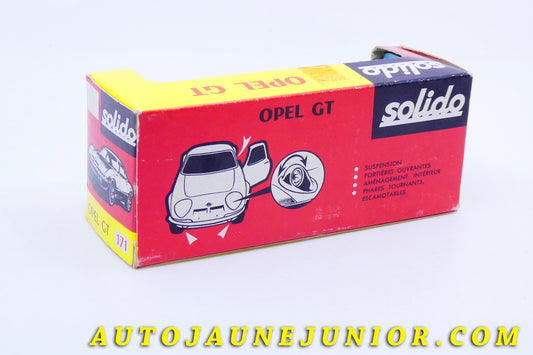 Le #3992 - Solido - Opel - Boite Vide  GT 1900 est en vente sur Auto Jaune Junior ! Découvrez nos collections de diecast Minialuxe, CIJ, C-I-J, JRD, J-R-D,  Matchbox, Majorette… AutoJauneJunior.com : le site de vente en ligne et de partage pour les passionés de miniatures et collectionneurs de jouets anciens ! Des centaines de modèles en vente, et des nouveautés mises en ligne chaque jour à 21h00 !