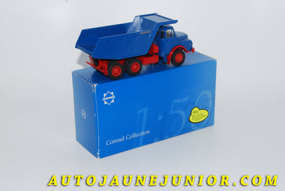 Le #4234 - Conrad - Man - Camion  26.240 à cabine courte "Kurzhaubeeet  Benne Basculante 3 essieux "Meiller-Kipper" est en vente sur Auto Jaune Junior ! Découvrez nos collections de diecast Minialuxe, CIJ, C-I-J, JRD, J-R-D,  Matchbox, Majorette… AutoJauneJunior.com : le site de vente en ligne et de partage pour les passionés de miniatures et collectionneurs de jouets anciens ! Des centaines de modèles en vente, et des nouveautés mises en ligne chaque jour à 21h00 !