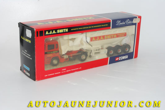 Le #4239 - Corgi Toys - ERF - Camion Semi-remorque Citerne Pulvérulente "A.J.A. Smith Transports LTD" est en vente sur Auto Jaune Junior ! Découvrez nos collections de diecast Minialuxe, CIJ, C-I-J, JRD, J-R-D,  Matchbox, Majorette… AutoJauneJunior.com : le site de vente en ligne et de partage pour les passionés de miniatures et collectionneurs de jouets anciens ! Des centaines de modèles en vente, et des nouveautés mises en ligne chaque jour à 21h00 !
