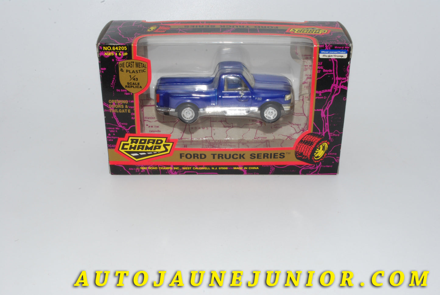 Le #4261 - Road Champ - Ford - Pick Up F-150 est en vente sur Auto Jaune Junior ! Découvrez nos collections de diecast Minialuxe, CIJ, C-I-J, JRD, J-R-D,  Matchbox, Majorette… AutoJauneJunior.com : le site de vente en ligne et de partage pour les passionés de miniatures et collectionneurs de jouets anciens ! Des centaines de modèles en vente, et des nouveautés mises en ligne chaque jour à 21h00 !