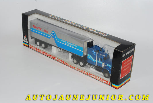 Le #4273 - Pyragric - Les Américians - Kenworth - Camion semi-remorque, (type W900)  porte container "Atlas Van Lines" est en vente sur Auto Jaune Junior ! Découvrez nos collections de diecast Minialuxe, CIJ, C-I-J, JRD, J-R-D,  Matchbox, Majorette… AutoJauneJunior.com : le site de vente en ligne et de partage pour les passionés de miniatures et collectionneurs de jouets anciens ! Des centaines de modèles en vente, et des nouveautés mises en ligne chaque jour à 21h00 !