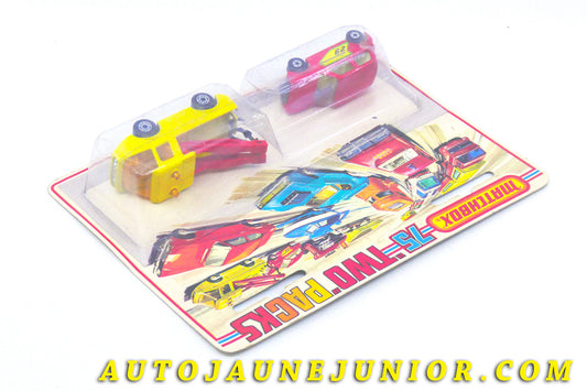 Le #4375 - Matchbox by Lesney - BMC & Wrecker - Two-Pack TP-8 « Breakdown Truck Joe Toe & Mini Cooper Racing » est en vente sur Auto Jaune Junior ! Découvrez nos collections de diecast Minialuxe, CIJ, C-I-J, JRD, J-R-D,  Matchbox, Majorette… AutoJauneJunior.com : le site de vente en ligne et de partage pour les passionés de miniatures et collectionneurs de jouets anciens ! Des centaines de modèles en vente, et des nouveautés mises en ligne chaque jour à 21h00 !