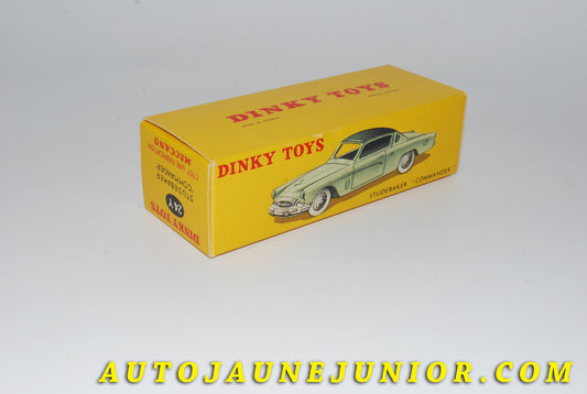 Le #4401 - Dinky Toys - Studebaker - Boite vide repro Commander est en vente sur Auto Jaune Junior ! Découvrez nos collections de diecast Minialuxe, CIJ, C-I-J, JRD, J-R-D,  Matchbox, Majorette… AutoJauneJunior.com : le site de vente en ligne et de partage pour les passionés de miniatures et collectionneurs de jouets anciens ! Des centaines de modèles en vente, et des nouveautés mises en ligne chaque jour à 21h00 !