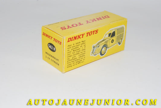 Le #4411 - Dinky Toys - Citroën - Boite vide (REPRO) 2Cv Fourgonette Wegenwacht est en vente sur Auto Jaune Junior ! Découvrez nos collections de diecast Minialuxe, CIJ, C-I-J, JRD, J-R-D,  Matchbox, Majorette… AutoJauneJunior.com : le site de vente en ligne et de partage pour les passionés de miniatures et collectionneurs de jouets anciens ! Des centaines de modèles en vente, et des nouveautés mises en ligne chaque jour à 21h00 !