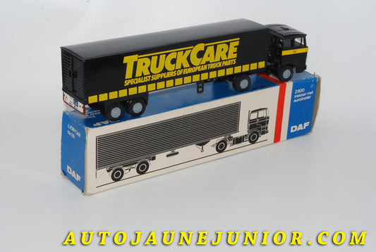 Le #4701 - Lion Car - DAF - Camion semi-remorque fourgon tôlé Eurotrailer "TruckCare" avec cabine de type 2800 Trekker est en vente sur Auto Jaune Junior ! Découvrez nos collections de diecast Minialuxe, CIJ, C-I-J, JRD, J-R-D,  Matchbox, Majorette… AutoJauneJunior.com : le site de vente en ligne et de partage pour les passionés de miniatures et collectionneurs de jouets anciens ! Des centaines de modèles en vente, et des nouveautés mises en ligne chaque jour à 21h00 !