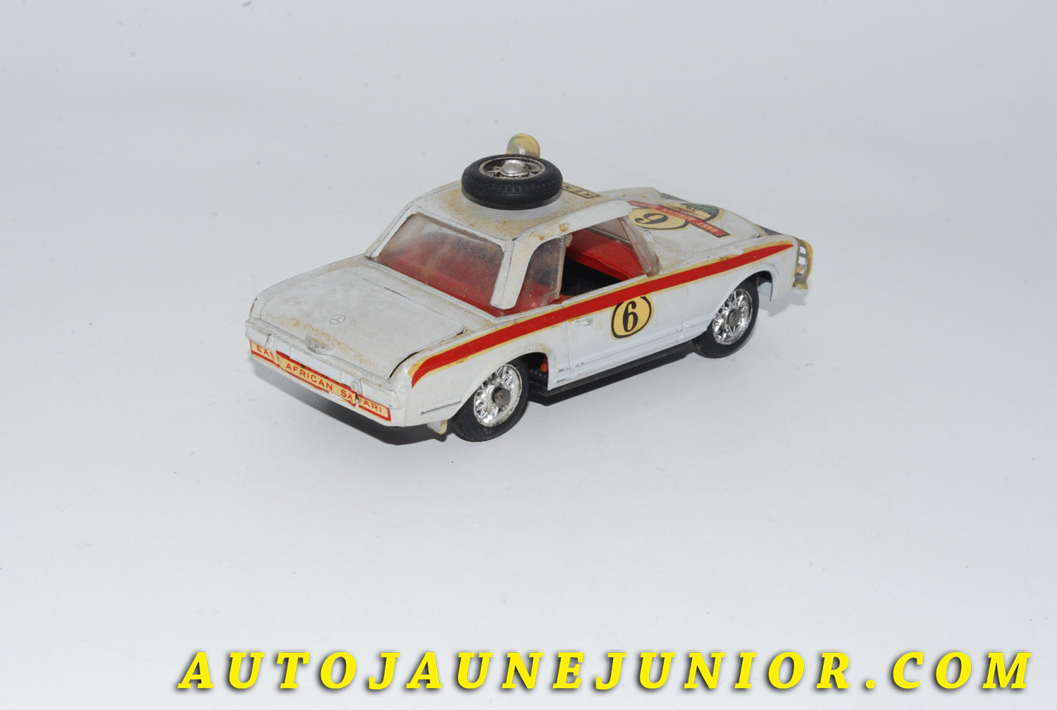 Le #4766 - Mercury - Mercedes - 230 SL "East African Safari" -  #6 est en vente sur Auto Jaune Junior ! Découvrez nos collections de diecast Minialuxe, CIJ, C-I-J, JRD, J-R-D,  Matchbox, Majorette… AutoJauneJunior.com : le site de vente en ligne et de partage pour les passionés de miniatures et collectionneurs de jouets anciens ! Des centaines de modèles en vente, et des nouveautés mises en ligne chaque jour à 21h00 !