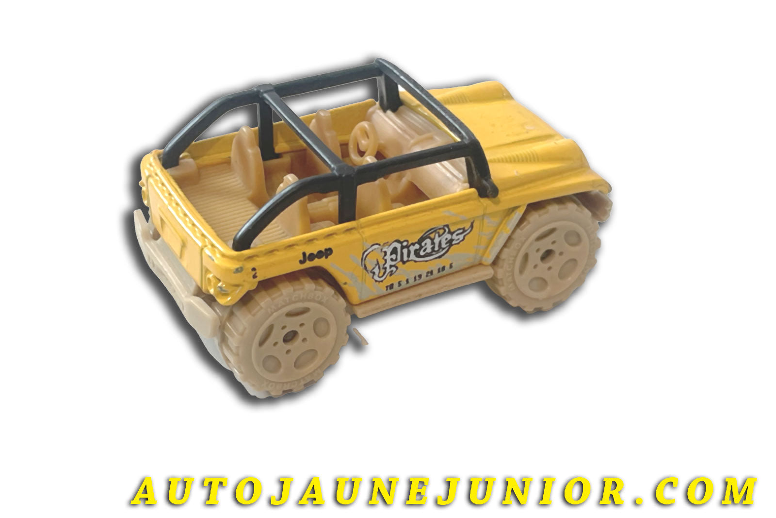 Le Matchbox Willys Jeep "Pirates" est en vente sur Auto Jaune Junior ! Découvrez nos collections de diecast Minialuxe, CIJ, C-I-J, JRD, J-R-D,  Matchbox, Majorette… AutoJaune Junior ; AutoJauneJunior.com : LE site de partage pour les passionés de miniatures et collectionneurs de jouets anciens ! 