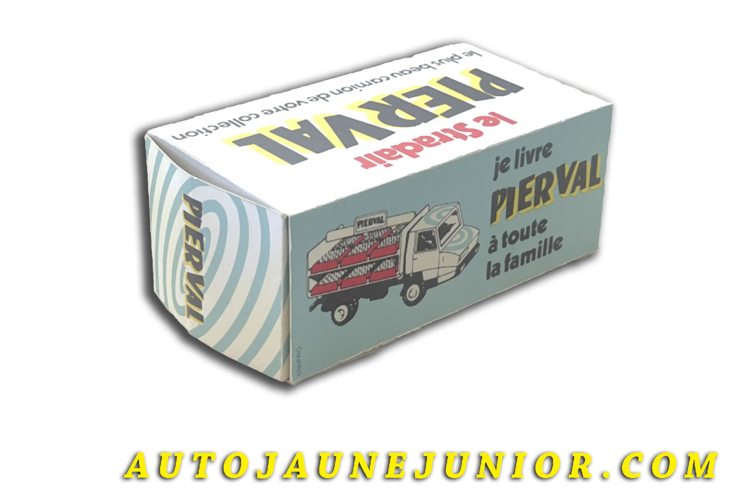 Le France Jouet Berliet Stradair brasseur "Pierval" - Boite vide Repro est en vente sur Auto Jaune Junior ! Découvrez nos collections de diecast Minialuxe, CIJ, C-I-J, JRD, J-R-D,  Matchbox, Majorette… AutoJaune Junior ; AutoJauneJunior.com : LE site de partage pour les passionés de miniatures et collectionneurs de jouets anciens ! 