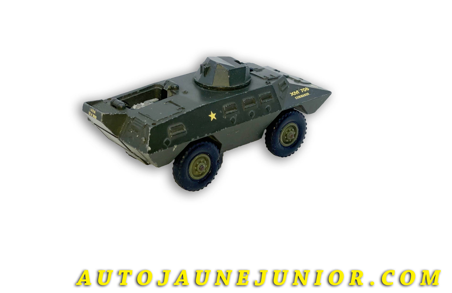 Le Solido Ford XM706 commando US army est en vente sur Auto Jaune Junior ! Découvrez nos collections de diecast Minialuxe, CIJ, C-I-J, JRD, J-R-D,  Matchbox, Majorette… AutoJaune Junior ; AutoJauneJunior.com : LE site de partage pour les passionés de miniatures et collectionneurs de jouets anciens ! 