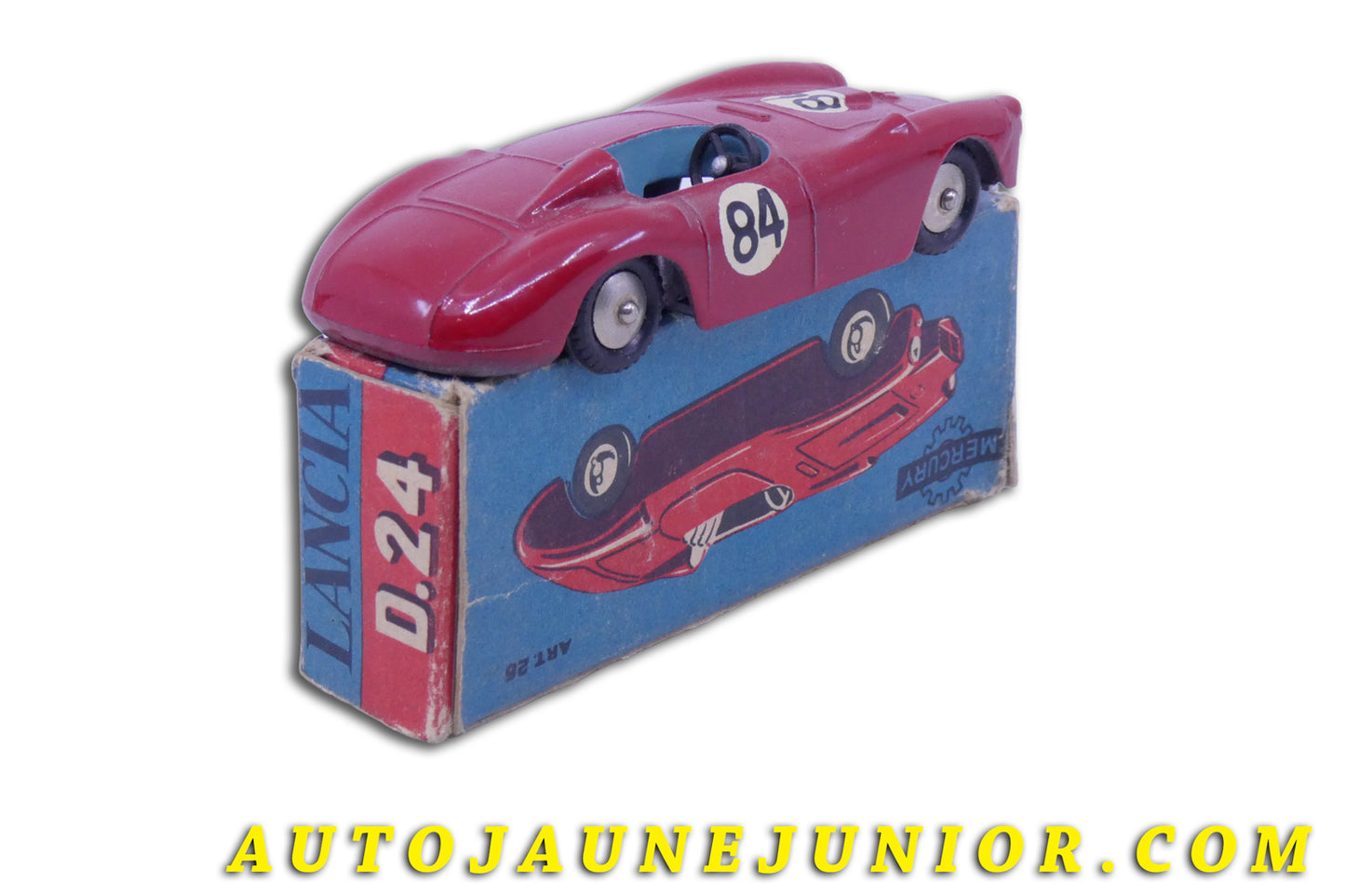 Le Mercury Lancia D24 est en vente sur Auto Jaune Junior ! Découvrez nos collections de diecast Minialuxe, CIJ, C-I-J, JRD, J-R-D,  Matchbox, Majorette… AutoJaune Junior ; AutoJauneJunior.com : LE site de partage pour les passionés de miniatures et collectionneurs de jouets anciens ! 