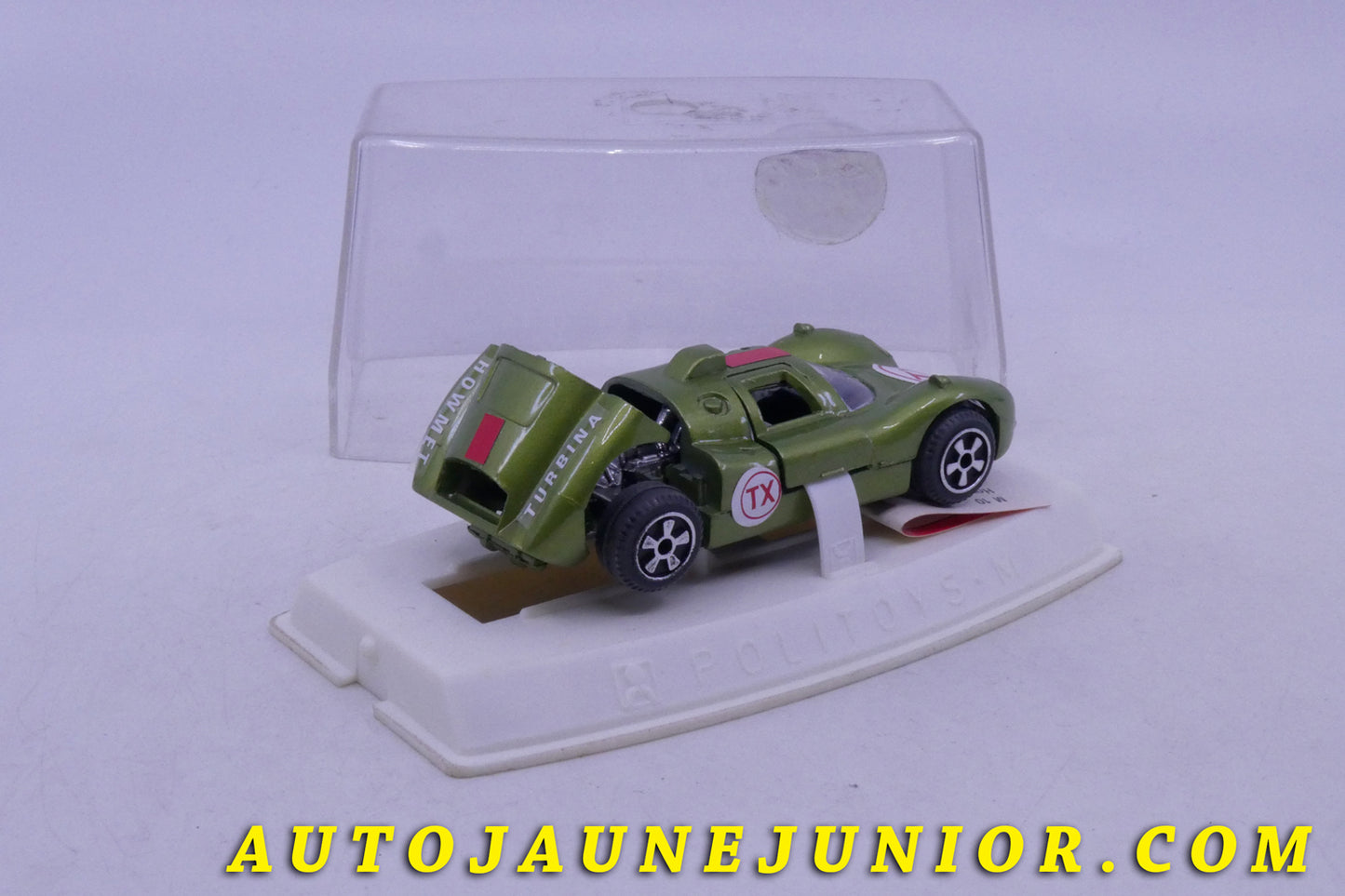 Le #5226 - Politoys - Howmet - TX - Turbine est en vente sur Auto Jaune Junior ! Découvrez nos collections de diecast Minialuxe, CIJ, C-I-J, JRD, J-R-D,  Matchbox, Majorette… AutoJauneJunior.com : le site de vente en ligne et de partage pour les passionés de miniatures et collectionneurs de jouets anciens ! Des centaines de modèles en vente, et des nouveautés mises en ligne chaque jour à 21h00 !