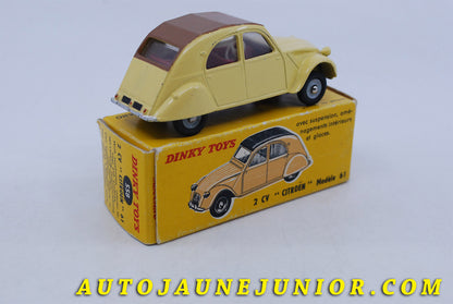 Le Dinky Toys – Citroën 2cv '61 Azam - est en vente sur Auto Jaune Junior ! Découvrez nos collections de diecast: Dinky-Toys, Corgi, Corgi-Toys, Solido, Norev, Minialuxe, CIJ, C-I-J, JRD, J-R-D, Matchbox, Majorette, Tekno, Politoys, Mebetoys, Mercury, Joal, Diapet, Märklin, TootsieToys.