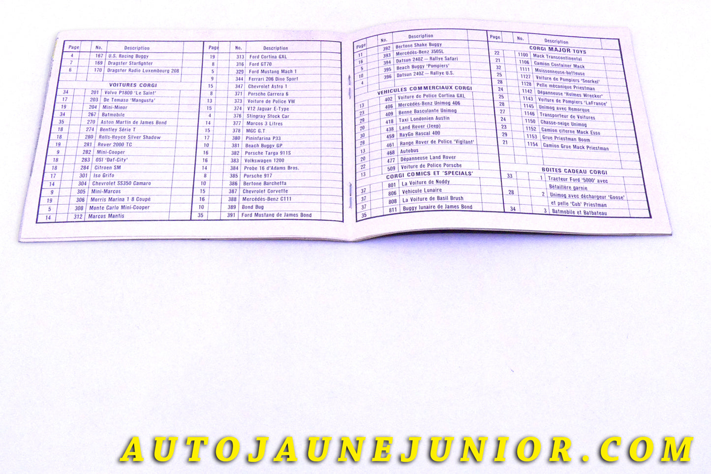 Le #6105 - Corgi Toys - Catalogue - 1973 est en vente sur Auto Jaune Junior ! Découvrez nos collections de diecast Minialuxe, CIJ, C-I-J, JRD, J-R-D,  Matchbox, Majorette… AutoJauneJunior.com : le site de vente en ligne et de partage pour les passionés de miniatures et collectionneurs de jouets anciens ! Des centaines de modèles en vente, et des nouveautés mises en ligne chaque jour à 21h00 !