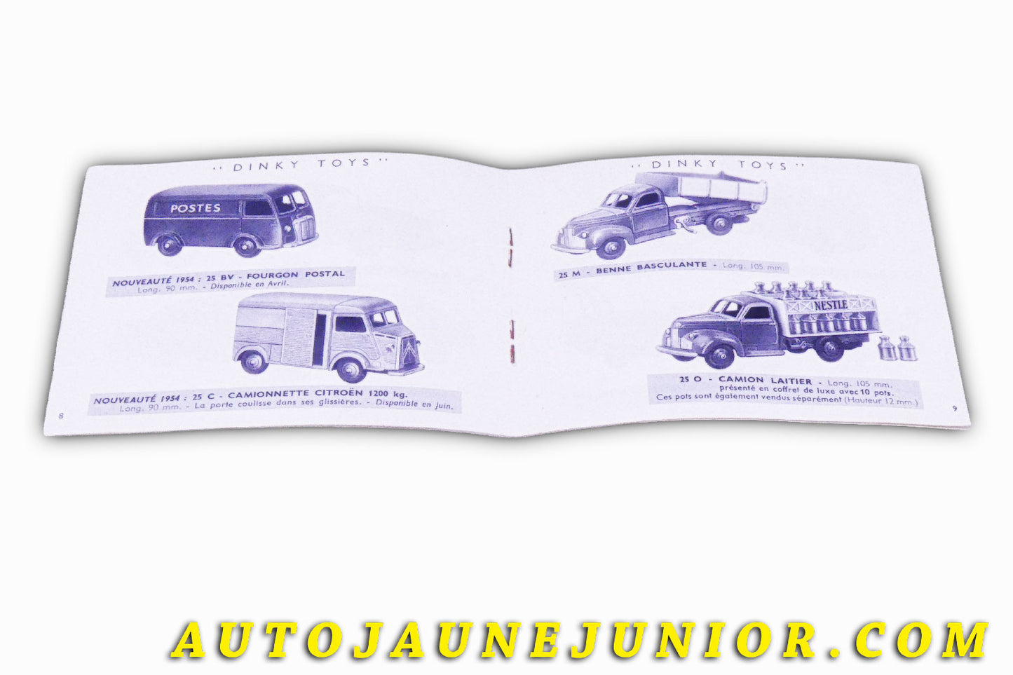 Le #6110 - Dinky Toys - Catalogue - Année 1954 - 18 Pages est en vente sur Auto Jaune Junior ! Découvrez nos collections de diecast Minialuxe, CIJ, C-I-J, JRD, J-R-D,  Matchbox, Majorette… AutoJauneJunior.com : le site de vente en ligne et de partage pour les passionés de miniatures et collectionneurs de jouets anciens ! Des centaines de modèles en vente, et des nouveautés mises en ligne chaque jour à 21h00 !