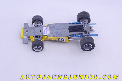Le Mebetoys Matra MS 120 Formule 1 est en vente sur Auto Jaune Junior ! Découvrez nos collections de diecast Tekno, Politoys, Mebetoys, Mercury, Joal, Diapet, Märklin, TootsieToys.AutoJaune Junior ; Vous avez le même jouet ? Profitez de notre expertise pour vous accompagner dans la vente de vos modèles ou votre collection ! Nous achetons tous lots de miniatures ! Contactez nous !