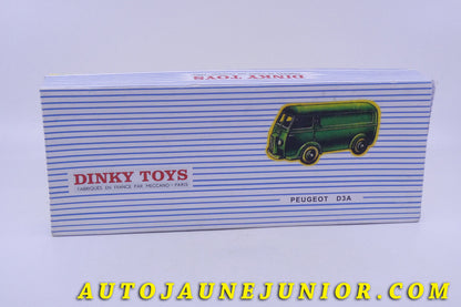 Le Dinky Toys Peugeot Fourgon D3A -Boite "Repro"  est en vente sur Auto Jaune Junior ! Découvrez nos collections de diecast Tekno, Politoys, Mebetoys, Mercury, Joal, Diapet, Märklin, TootsieToys.AutoJaune Junior ; Vous avez le même jouet ? Profitez de notre expertise pour vous accompagner dans la vente de vos modèles ou votre collection ! Nous achetons tous lots de miniatures ! Contactez nous !