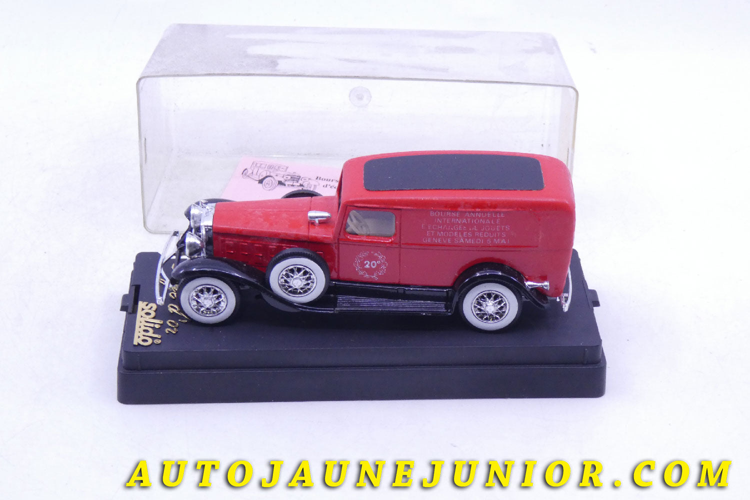 Le #2814 - Solido - Cadillac - V12 "1931" Fourgon Pompier - Edition spéciale Bourse, annuelle internationale de Genève, 20e anniversaire est en vente sur Auto Jaune Junior ! Tekno, Politoys, Mebetoys, Mercury, Joal, Diapet, Märklin, TootsieToys.Vous avez le même jouet ? Profitez de notre expertise pour vous accompagner dans la vente de vos modèles ou votre collection ! Nous achetons tous lots de miniatures ! Contactez nous ! contact@autojaunejunior.com. 
