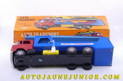 Le TN (Nomura Toys) Camion Porte auto  (à friction) est en vente sur Auto Jaune Junior ! Découvrez nos collections de diecast Tekno, Politoys, Mebetoys, Mercury, Joal, Diapet, Märklin, TootsieToys.Vous avez le même jouet ? Profitez de notre expertise pour vous accompagner dans la vente de vos modèles ou votre collection ! Nous achetons tous lots de miniatures ! Contactez nous !