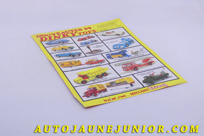 Le Dinky Toys A4 publicitaire 1971  Nouveautés 1969 -Meccano - Tri-ang est en vente sur Auto Jaune Junior ! Découvrez nos collections de diecast Tekno, Politoys, Mebetoys, Mercury, Joal, Diapet, Märklin, TootsieToys.AutoJaune Junior ; Vous avez le même jouet ? Profitez de notre expertise pour vous accompagner dans la vente de vos modèles ou votre collection ! Nous achetons tous lots de miniatures ! Contactez nous !