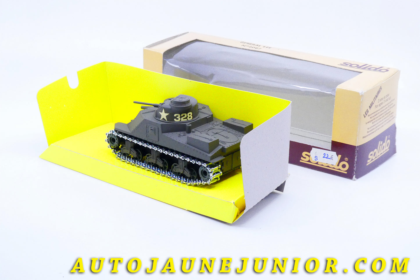 Le #3515 - Solido - Char - General Lee est en vente sur Auto Jaune Junior ! Tekno, Politoys, Mebetoys, Mercury, Joal, Diapet, Märklin, TootsieToys.Vous avez le même jouet ? Profitez de notre expertise pour vous accompagner dans la vente de vos modèles ou votre collection ! Nous achetons tous lots de miniatures ! Contactez nous ! contact@autojaunejunior.com. 