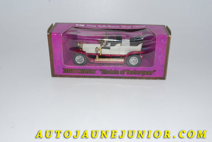 Le #3746 - Matchbox - Rolls Royce - Silver Ghost "1906" est en vente sur Auto Jaune Junior ! Tekno, Politoys, Mebetoys, Mercury, Joal, Diapet, Märklin, TootsieToys.Vous avez le même jouet ? Profitez de notre expertise pour vous accompagner dans la vente de vos modèles ou votre collection ! Nous achetons tous lots de miniatures ! Contactez nous ! contact@autojaunejunior.com. 