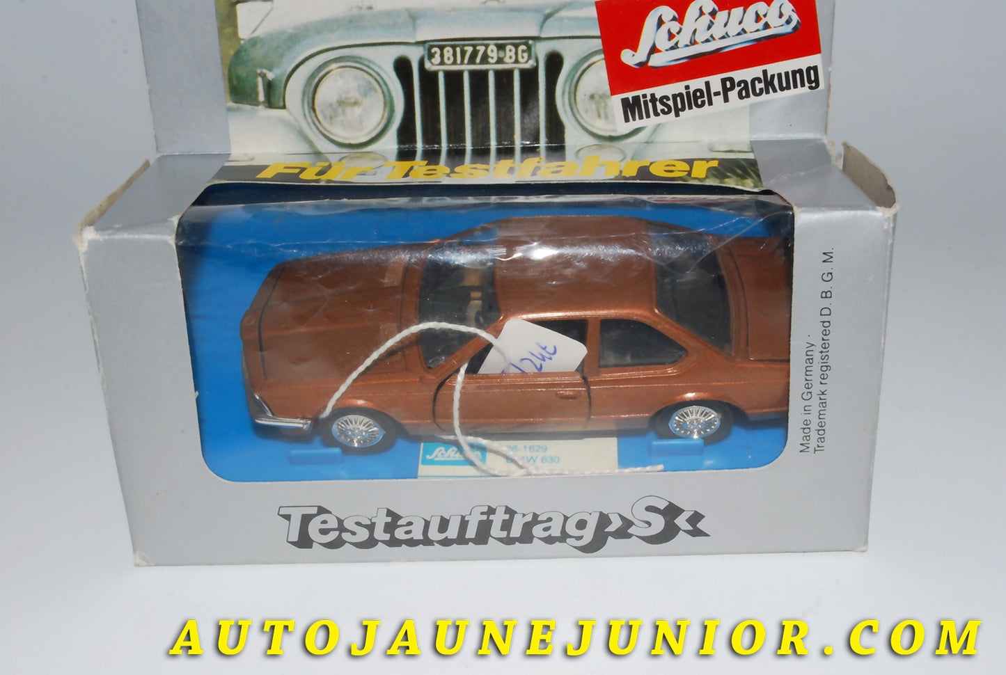 Le #3778 - Schuco - BMW - 630 berline  est en vente sur Auto Jaune Junior ! Tekno, Politoys, Mebetoys, Mercury, Joal, Diapet, Märklin, TootsieToys.Vous avez le même jouet ? Profitez de notre expertise pour vous accompagner dans la vente de vos modèles ou votre collection ! Nous achetons tous lots de miniatures ! Contactez nous ! contact@autojaunejunior.com. 