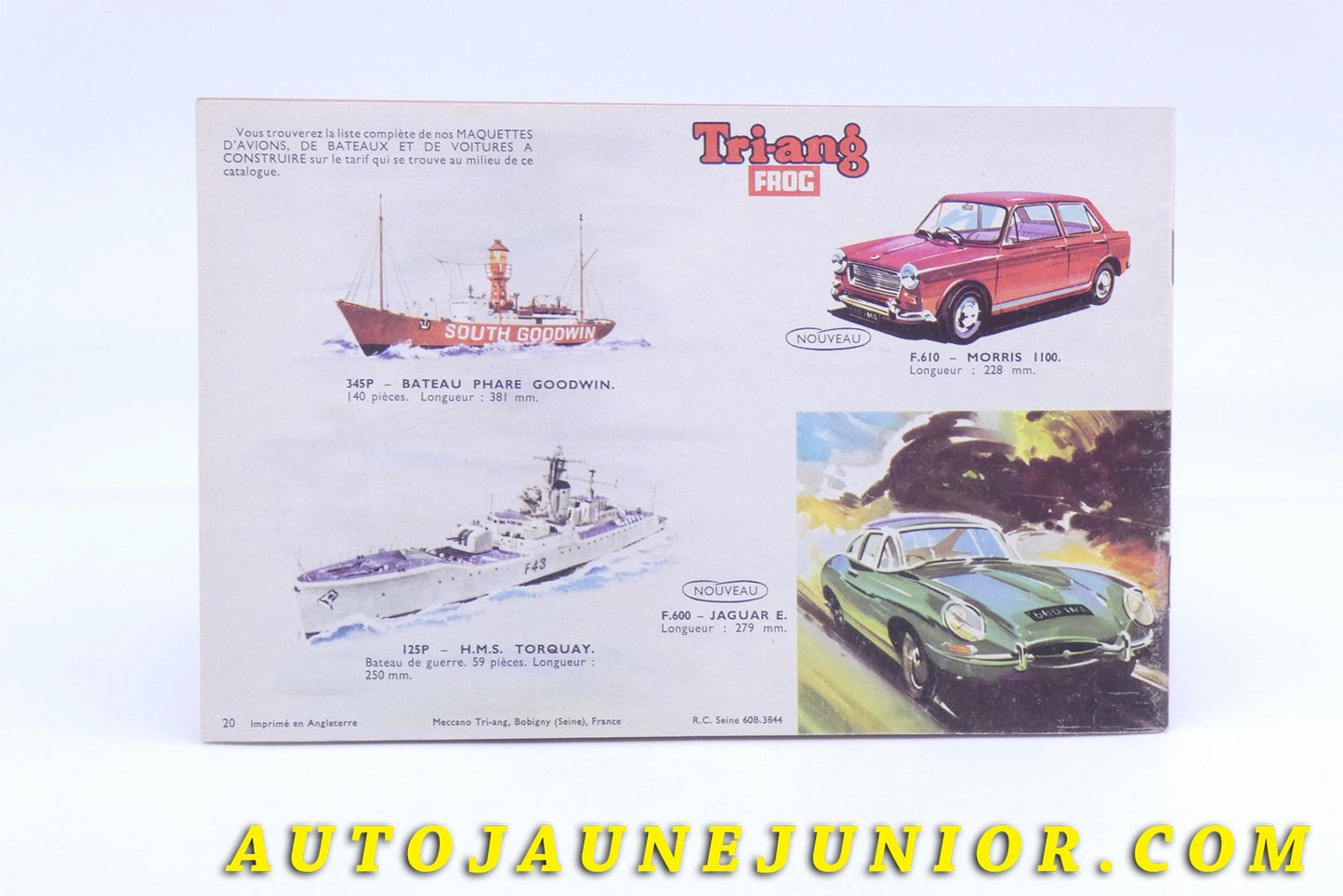 Le #3824 - Dinky Toys - Catalogue - 1965  (Collection R.Goirand) est en vente sur Auto Jaune Junior ! Tekno, Politoys, Mebetoys, Mercury, Joal, Diapet, Märklin, TootsieToys.Vous avez le même jouet ? Profitez de notre expertise pour vous accompagner dans la vente de vos modèles ou votre collection ! Nous achetons tous lots de miniatures ! Contactez nous ! contact@autojaunejunior.com. 
